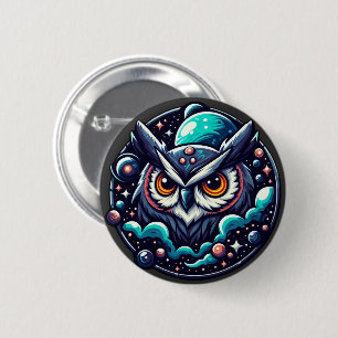Celestial Owl Button