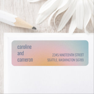Celestial Pastel Blue Pink Gradient Rücksendeadres
