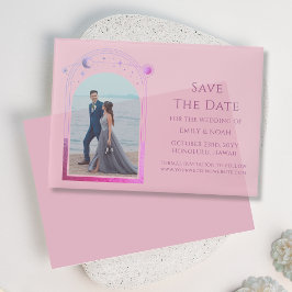 Celestial Pink Lila Foto Hochzeit speichern das Da