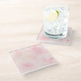 Celestial Pink Nebula Glass Untersetzer