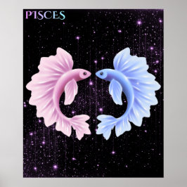 Celestial Pisces – Astrology Art Poster