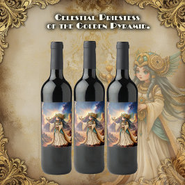Celestial Priestess of the Golden Pyramid. Weinetikett
