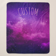 Celestial Purple Galaxy & Stars Personalized Name