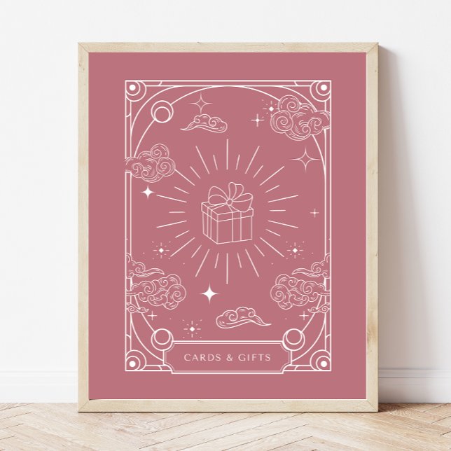 Celestial Rose Baby Shower Cards & Gifts Schild (Von Creator hochgeladen)