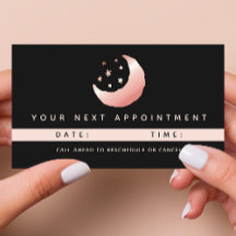 Celestial Rose Gold Crescent Moon Stars Logo