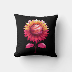 Celestial Rose schwarz Kissen