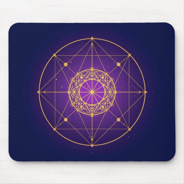 Celestial Sacred Mandala – Mystic Geometry Mousepad (Vorne)