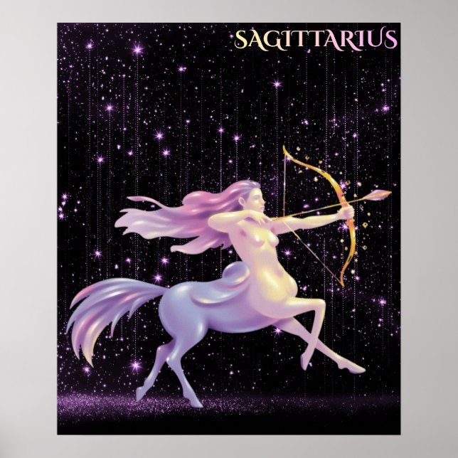 Celestial Sagittarius – Astrology Art Poster (Vorne)