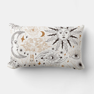 Celestial Seamless Magical Element Symbols Muster Lendenkissen