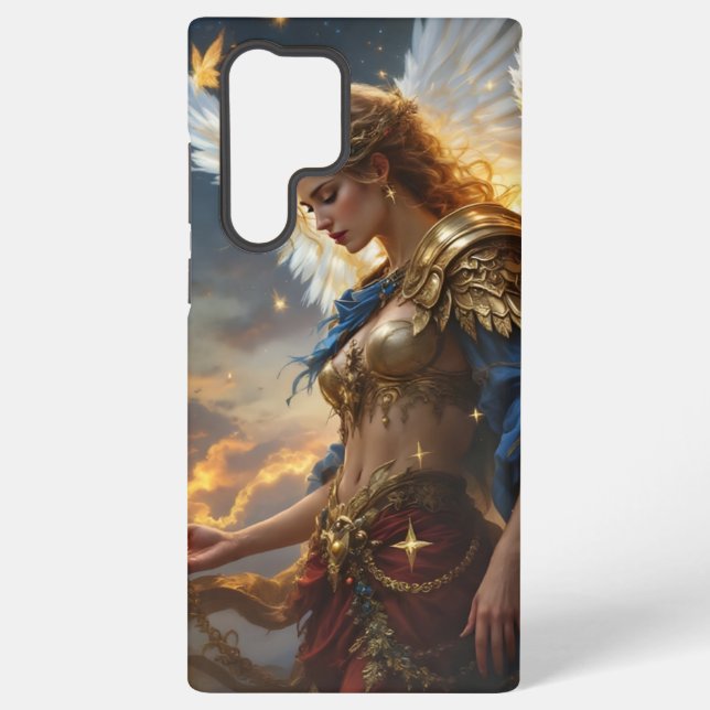 Celestial Sentinel - Engel der Morgendämmerung und Samsung Galaxy Hülle (Rückseite)