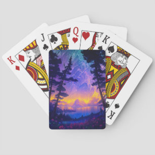 Celestial Serenade, die Reflektionen des Nachthimm Spielkarten