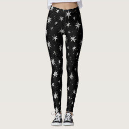 Celestial Silver Star Muster Leggings