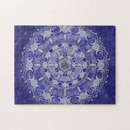 Celestial Silver Triple Moon Goddess Mandala