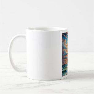 Celestial Skeleton Sunset Art Shirt Kaffeetasse