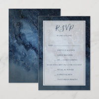 Celestial Sky mit Frame Menu Auswahl RSVP Karte