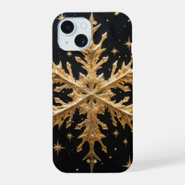 Celestial Snowflake Golden Glam Phone Case iPhone 15 Hülle