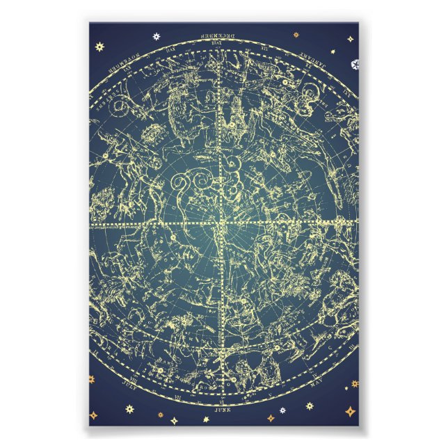 Celestial Space Chart Fotodruck (Vorne)