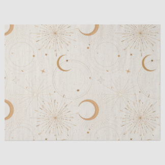 Celestial space light star moon universe fabrics seidenpapier