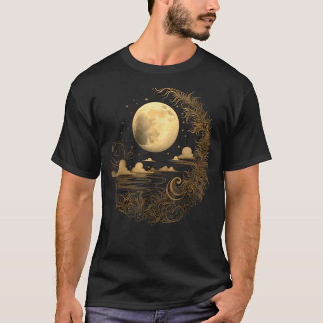 Celestial Space Sun Moon Boho Luna Solar Astronomy T-Shirt (Vorderseite)