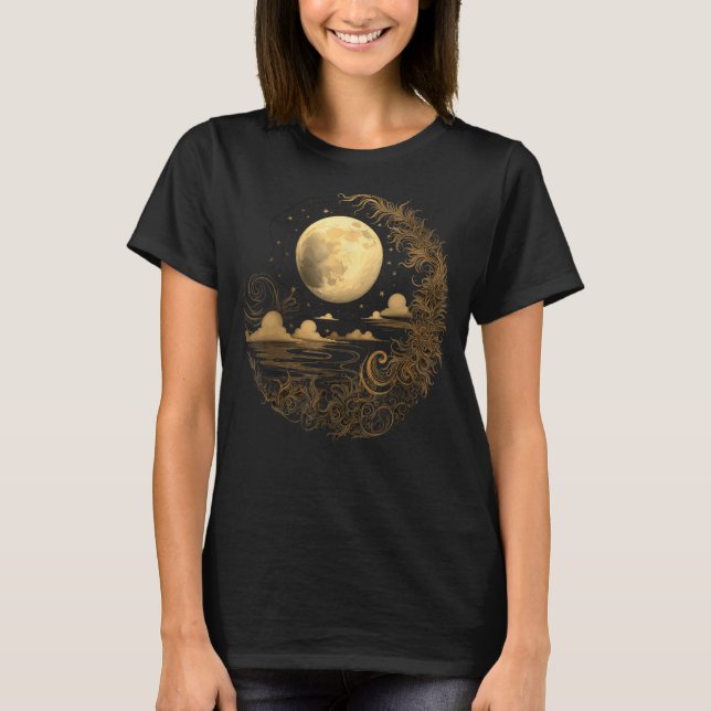 Celestial Space Sun Moon Boho Luna Solar Astronomy T-Shirt (Vorderseite)