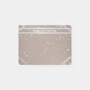 Celestial Sparkle Glam Trendy Modern Personalisier Post-it Klebezettel