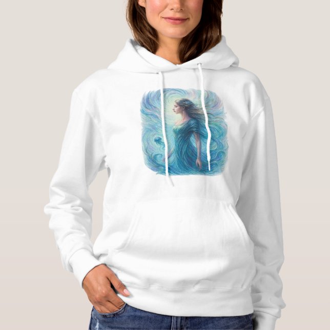 Celestial Spirit in Swirling Cosmos Hoodie (Vorderseite)