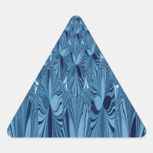 Celestial Splendor: Design der irrisierenden blaue Dreieckiger Aufkleber