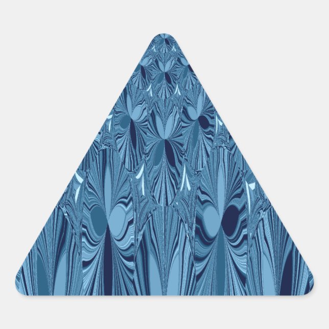 Celestial Splendor: Design der irrisierenden blaue Dreieckiger Aufkleber (Vorderseite)