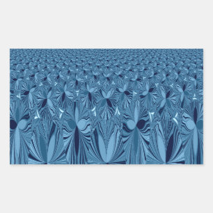 Celestial Splendor: Design der irrisierenden blaue Rechteckiger Aufkleber