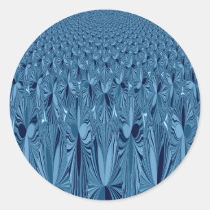 Celestial Splendor: Design der irrisierenden blaue Runder Aufkleber