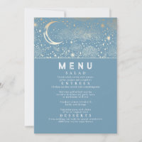 Celestial Starry Night Moon Wedding Menu