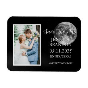 Celestial Starry Night Sky Galaxy Foto Moon Magnet