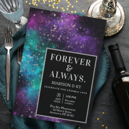 Celestial Starry Night Sky Space Nebula Wedding Einladung