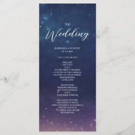 Celestial Starry Night Wedding Program Programm