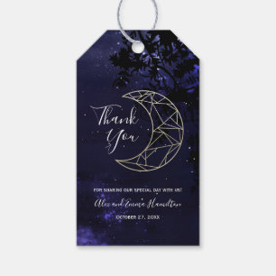 Celestial Starry Sky and Gold Moon Wedding Theme C Geschenkanhänger