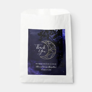 Celestial Starry Sky und Gold Moon Wedding Theme Geschenktütchen