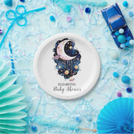 Celestial Starry Stars Baby Shower Pappteller