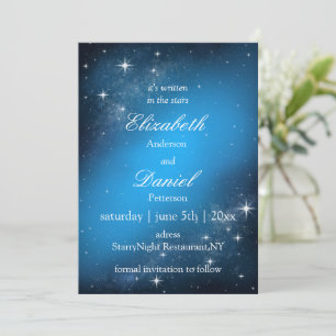 Celestial StarryNight Save the Date Wedding Einlad