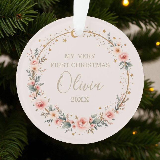 Celestial Stars Moon Baby 1. Weihnachten Ornament (Von Creator hochgeladen)