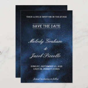 Celestial Stars Night Sky Galaxy Save The Date