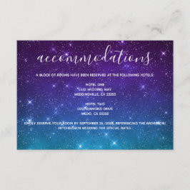 Celestial Stars Script Hochzeitsunterkünfte Begleitkarte