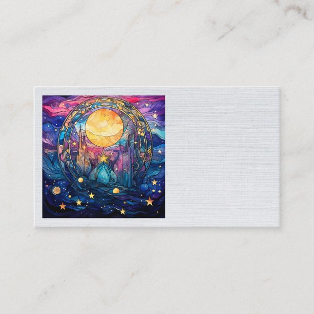 Celestial Stated Glass Business Cards Visitenkarte (Vorderseite)