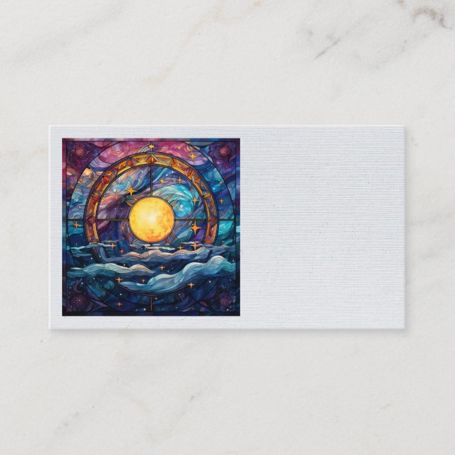 Celestial Stated Glass Business Cards Visitenkarte (Vorderseite)