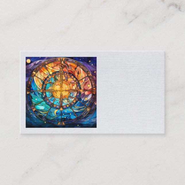 Celestial Stated Glass Business Cards Visitenkarte (Vorderseite)