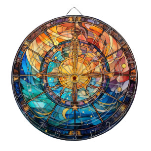 Celestial Stected Glass Dartboard Dartscheibe