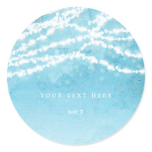 Celestial String Lights Blue Rustic Fevor Stickers