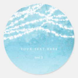 Celestial String Lights Blue Rustic Fevor Stickers