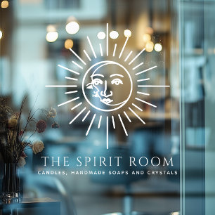 Celestial Sun and Moon Business Fensteraufkleber