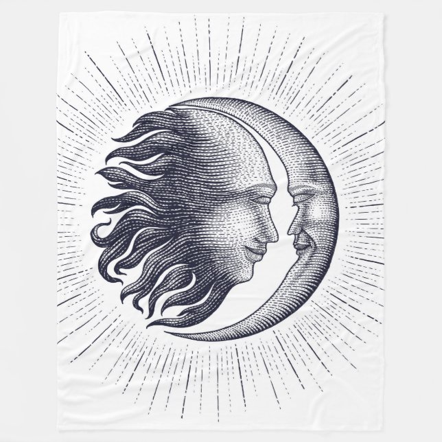 Celestial Sun and Moon Fleecedecke (Vorderseite)