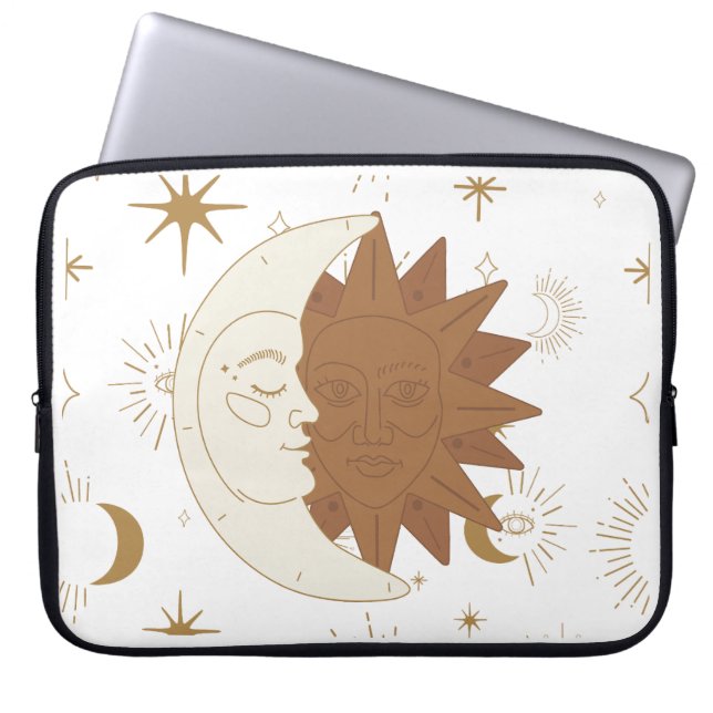 Celestial Sun and Moon Laptopschutzhülle (Vorderseite)